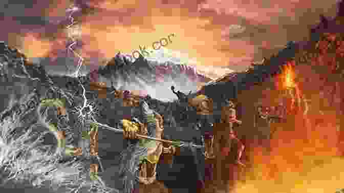 A Depiction Of Ragnarok, The Twilight Of The Gods, As The World Is Engulfed In Flames And The Gods Engage In A Final Battle Against Chaos A Handbook To Eddic Poetry: Myths And Legends Of Early Scandinavia