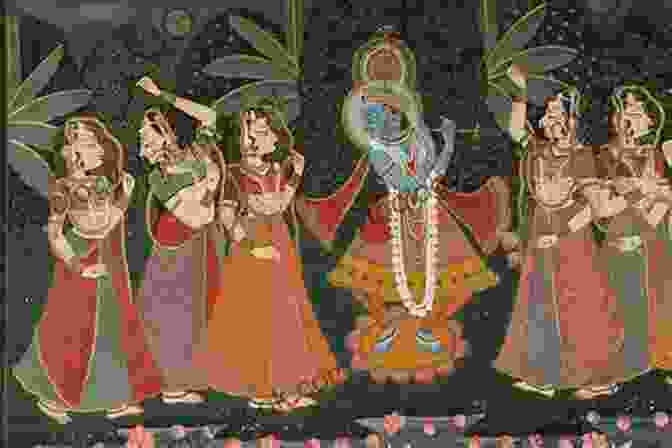 A Painting Of Krishna Dancing With The Gopis For Rama (108 Poems 4) Krishna S Mercy