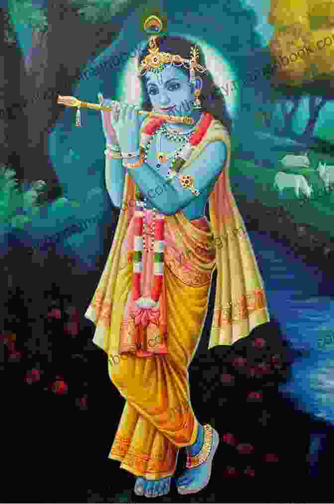 A Painting Of Krishna Playing The Flute For Rama (108 Poems 4) Krishna S Mercy