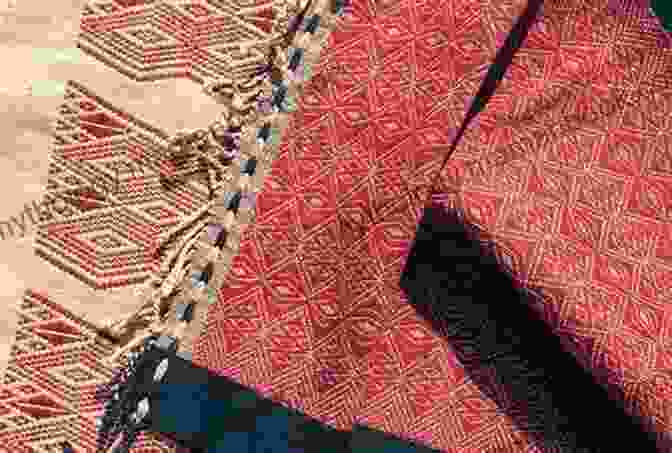 A Vibrant Naga Textile Featuring Intricate Dolphin Patterns. Bedrock Of Naga Society Dancing Dolphin Patterns