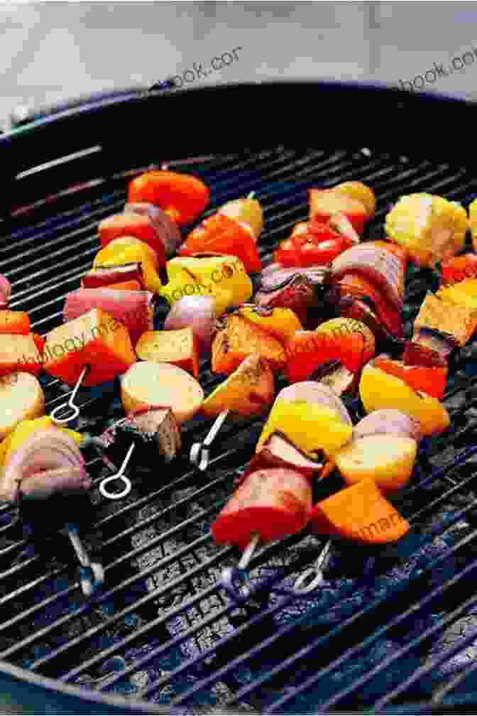 An Assortment Of Colorful Grilled Skewers On A Sizzling Grill, Featuring Various Meats, Vegetables, And Marinades. Flavors Of The Southeast Asian Grill: Classic Recipes For Seafood And Meats Cooked Over Charcoal A Cookbook