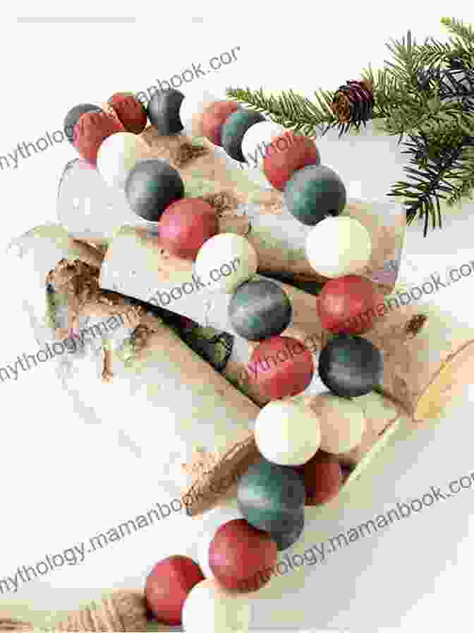 DIY Festive Bead Tree Created Using Green Wooden Beads Strung On Wire To Form A Cone Shape, Decorated With Colorful Beads, Ribbons, And Miniature Ornaments. BEST DIY IDEAS FOR CHRISTMAS WOODEN BEADS: Creative Crafting
