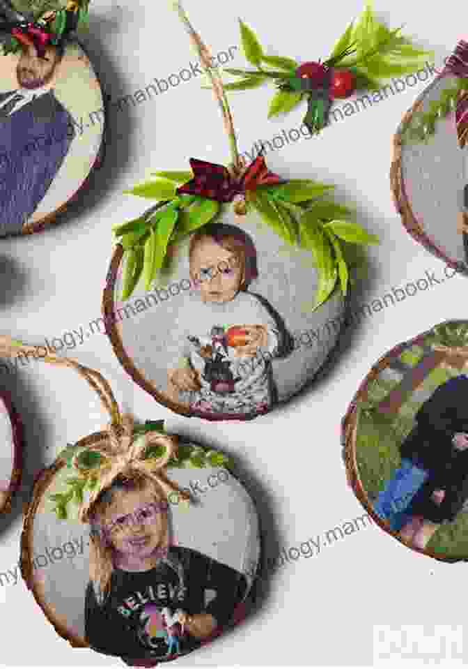 DIY Personalized Photo Ornaments Featuring Photos Printed Onto Small Wooden Beads, Sealed With Clear Varnish, Adorned With Hooks Or Ribbons For Hanging, And Embellished With Beads, Glitter, Or Paint To Create Personalized Keepsakes. BEST DIY IDEAS FOR CHRISTMAS WOODEN BEADS: Creative Crafting