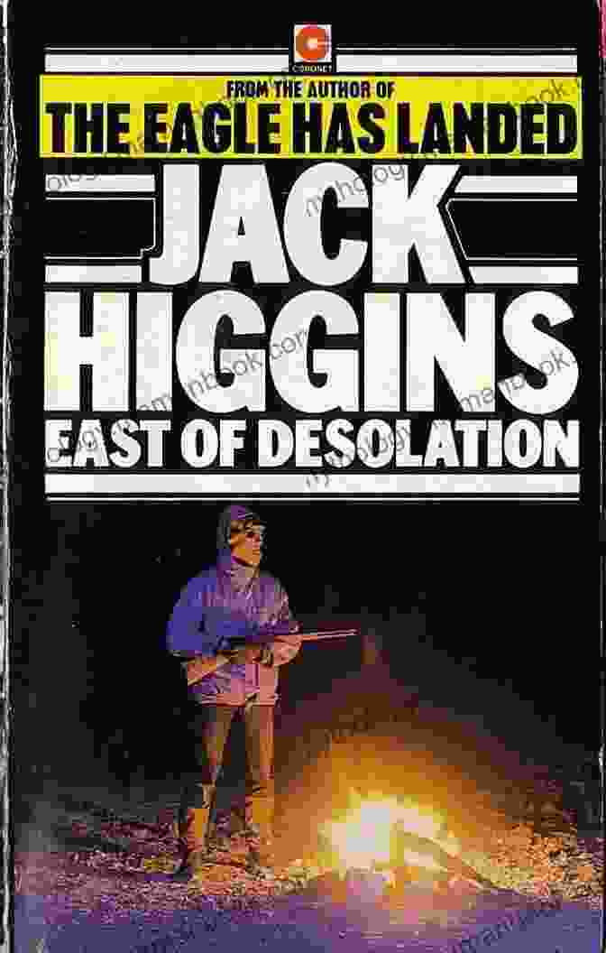 East Of Desolation Book Cover, Featuring A Man In A Boat On A Stormy Sea East Of Desolation Jack Higgins