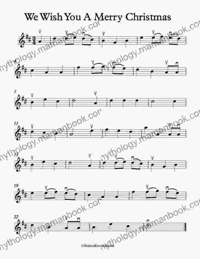 Sheet Music For We Wish You A Merry Christmas For Beginning Violin FAVORITE CHRISTMAS SONGS FOR BEGINNING VIOLIN