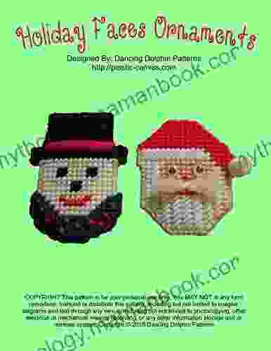 Holiday Faces Ornaments: Plastic Canvas Pattern