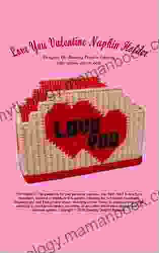 Love You Valentine Napkin Holder: Plastic Canvas Pattern